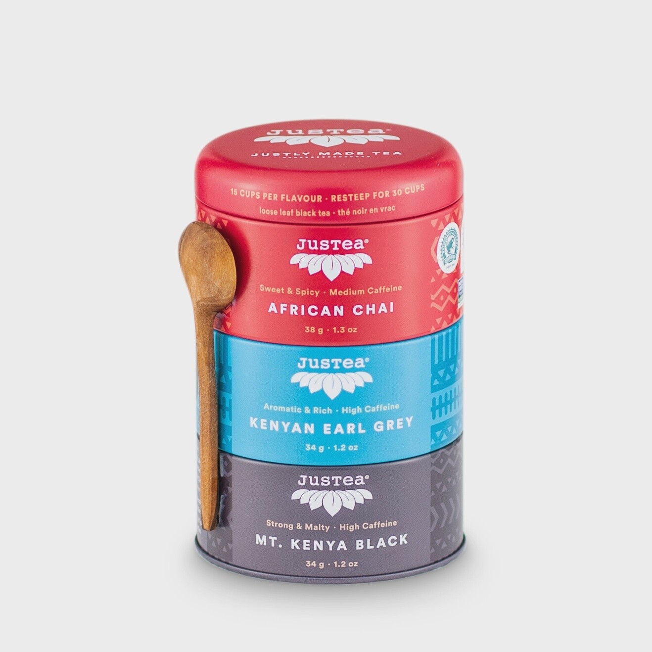 Black Tea Trio Tin &amp; Spoon - Organic, Fair-Trade Tea
