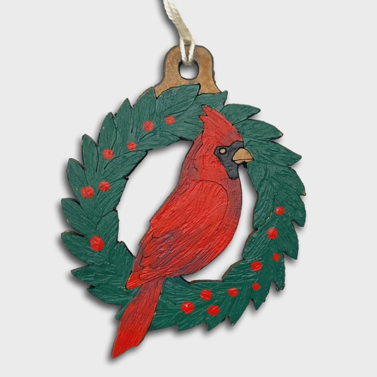 Cardinal Wreath Gourd Ornament