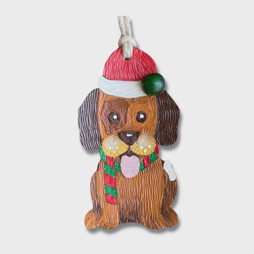 Dog Gourd Holiday Ornament