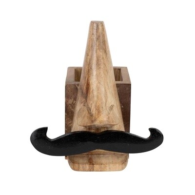 Mustache Eyeglass &amp; Pencil Holder
