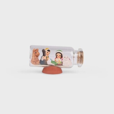 Tiny Nativity in a Bottle