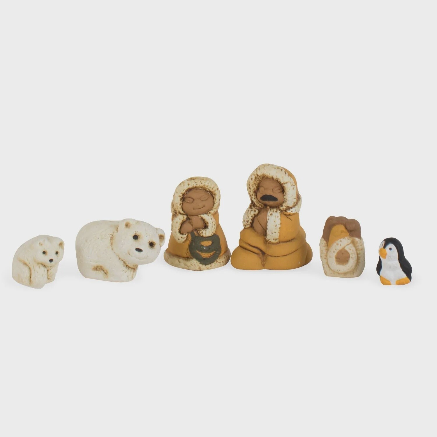 Arctic Family Nativity in a Matchbox