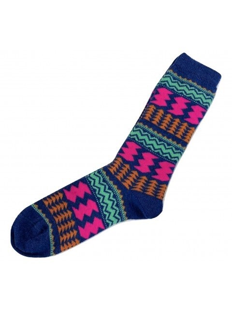 Alpaca Socks Zany Stripe Blue