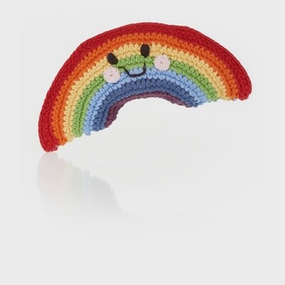 Rainbow Rattle Crocheted Toy
