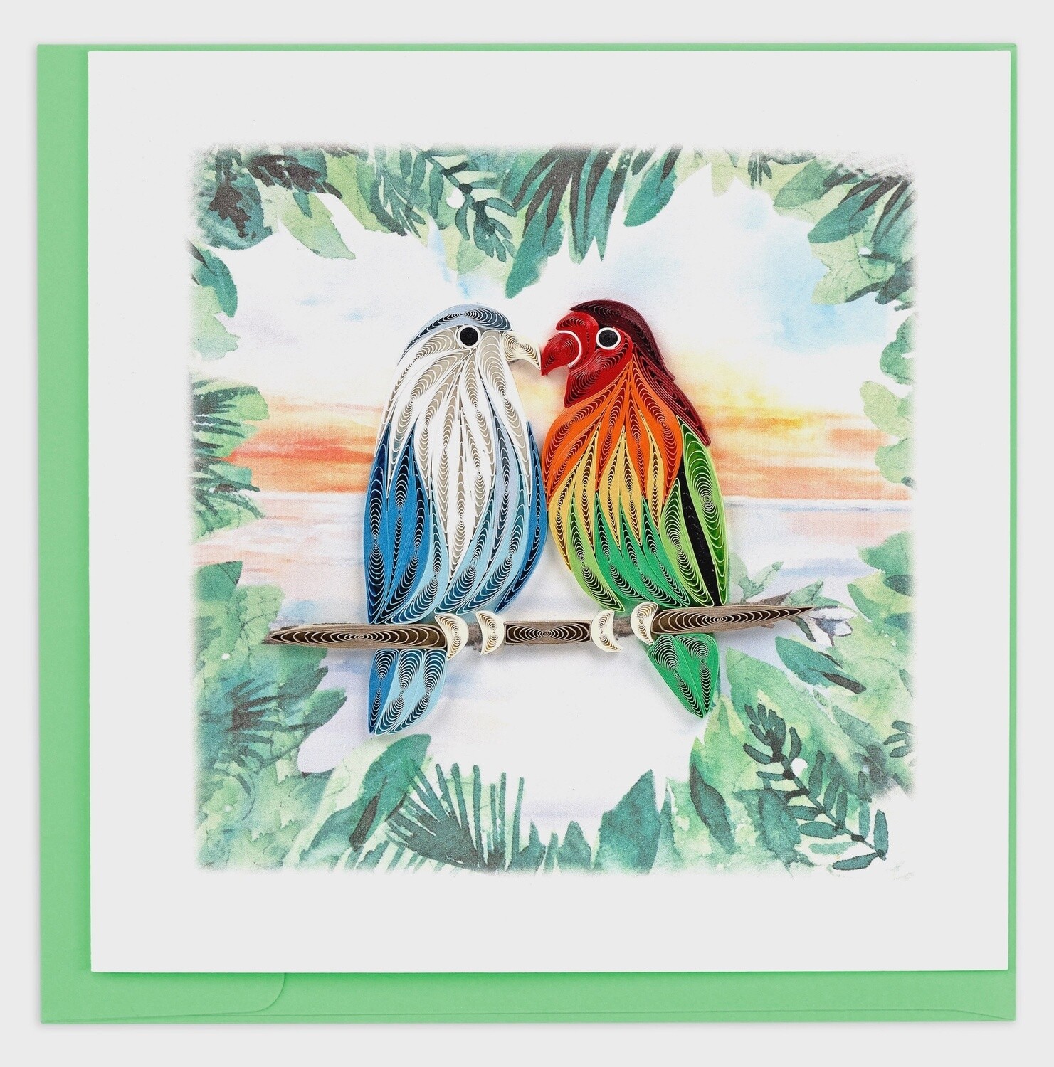 Pair of Lovebirds Quilling Card