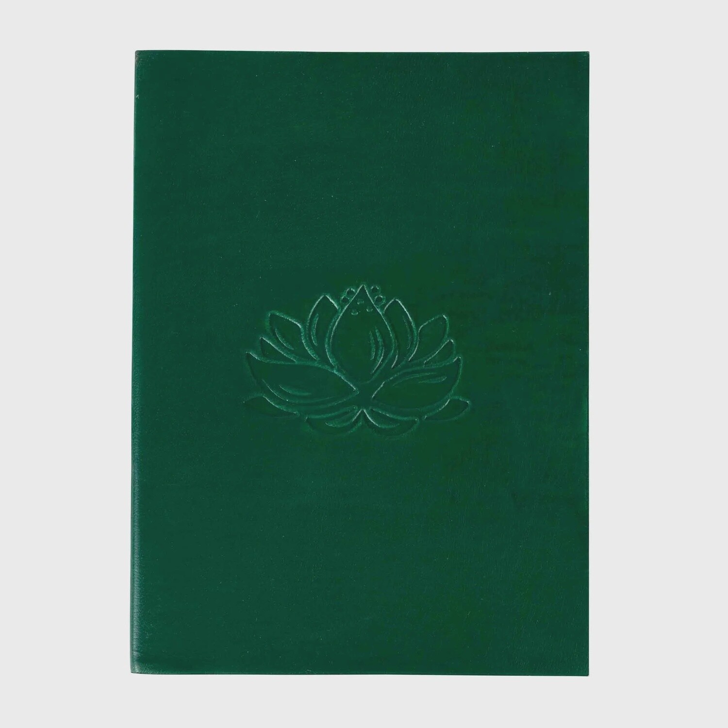 Reflections Green Leather Lotus Journal