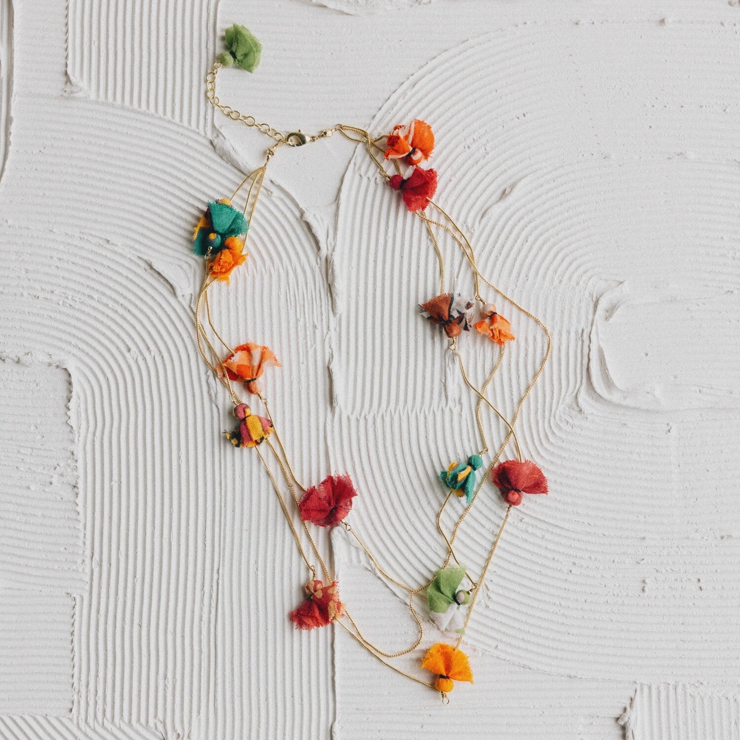 Akku Sari Bead Multistrand Necklace