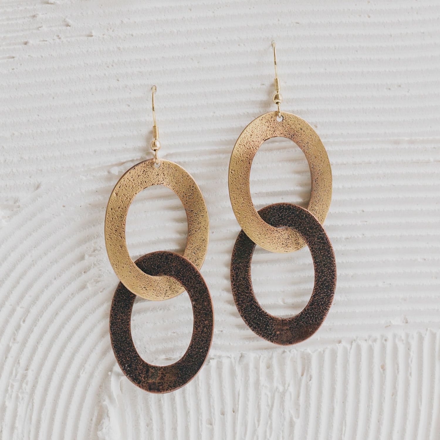 Jodana Linked Ovals Drop Earrings