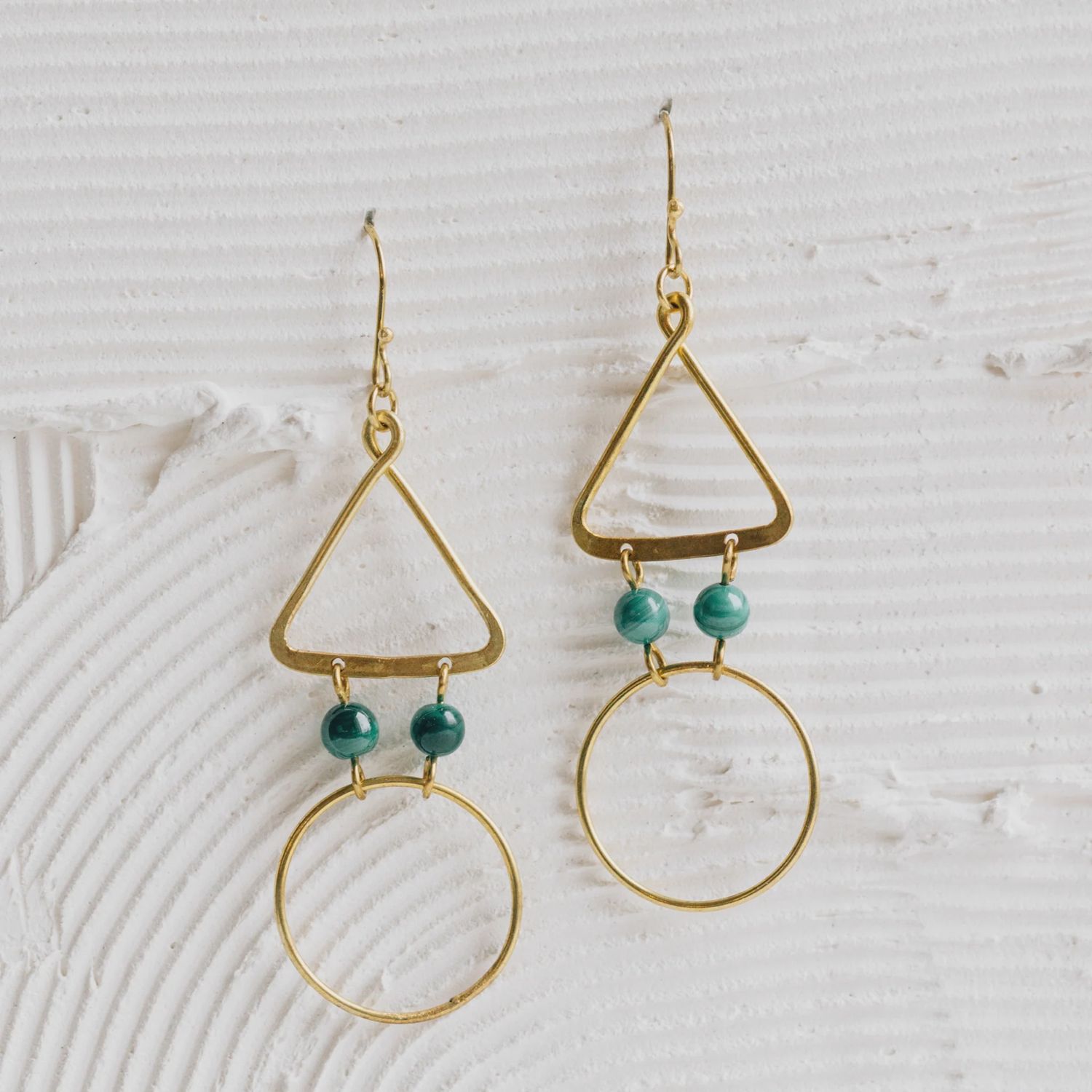 Anika Malachite Gem Drop Earrings
