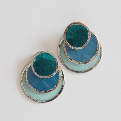 Triple Convertible Capiz Earrings