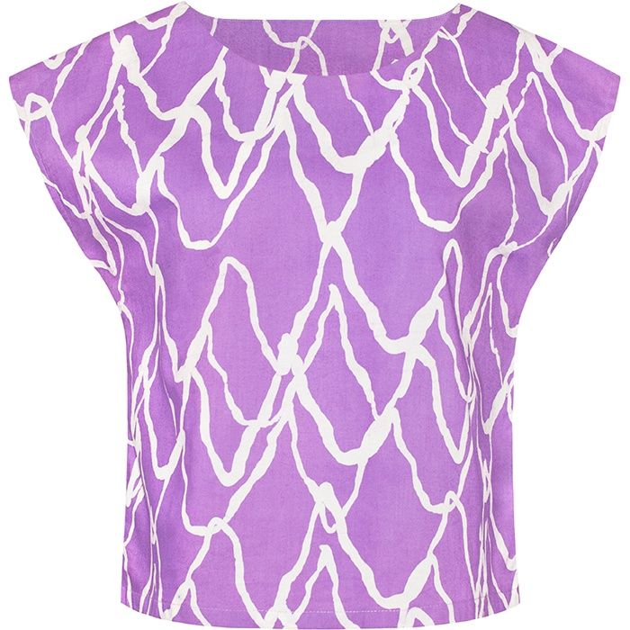 Boxy Blouse: Lilac Mountains