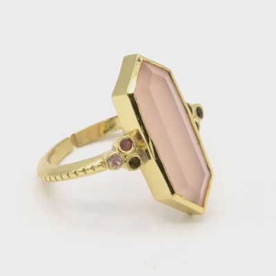 Unconditional Love Adjustable Brass Ring
