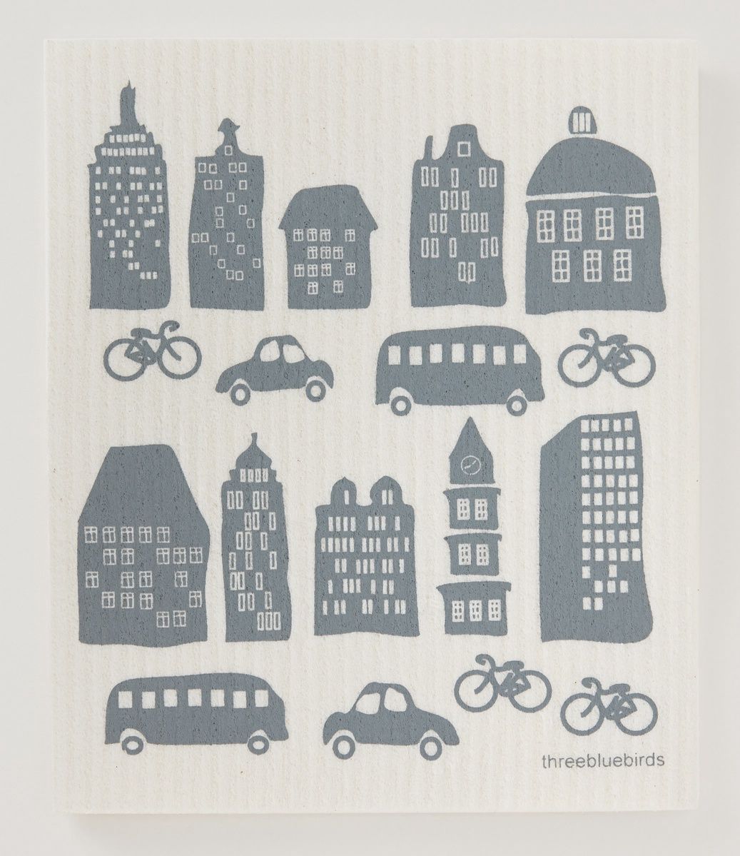 City Life Swedish Dishcloth