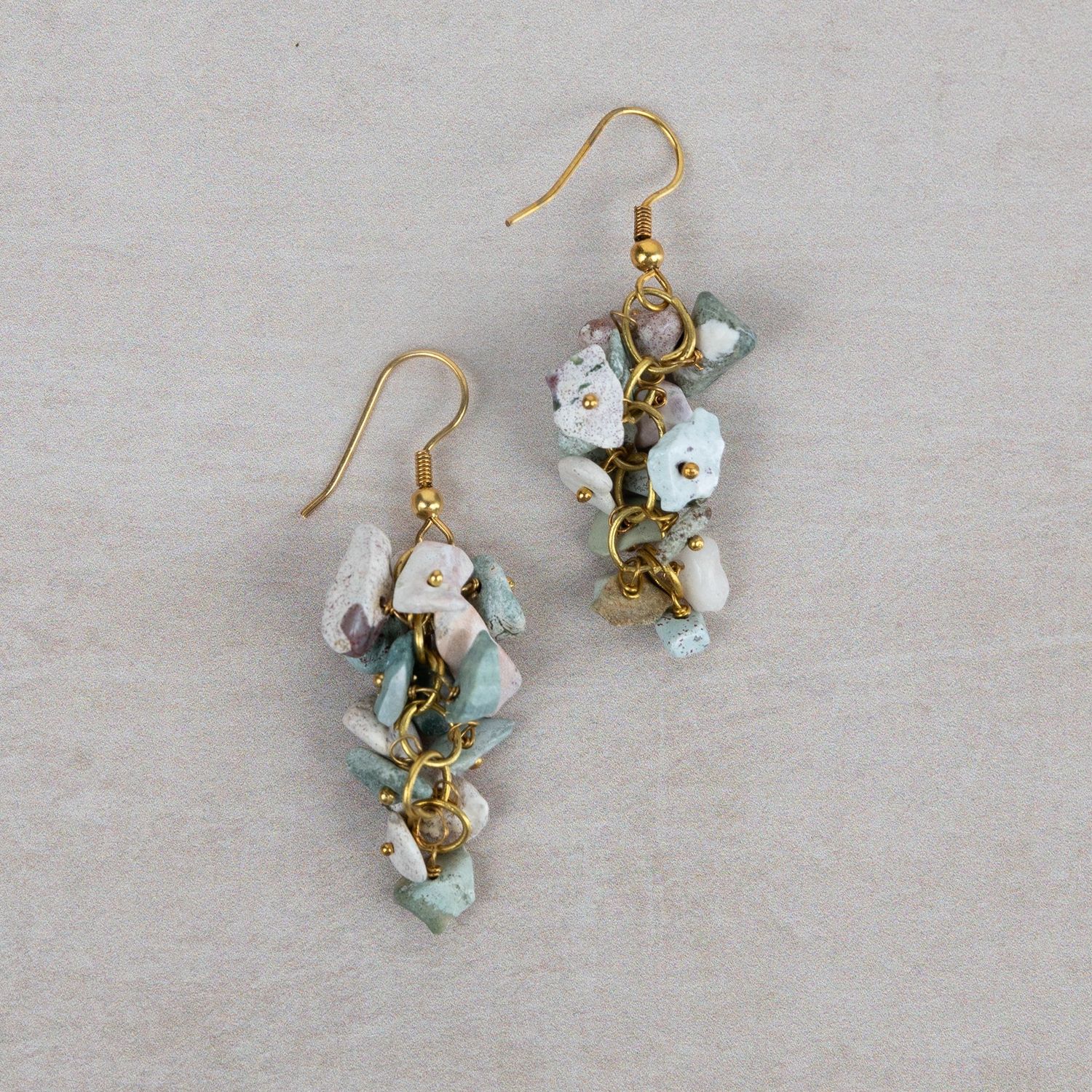 Kali Turquoise Cluster Dangle Earrings Kali Turquoise Cluster Dangle Earrings