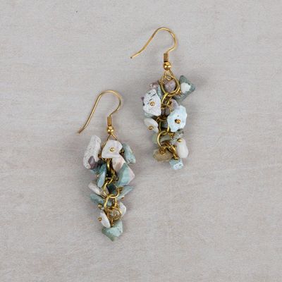 Kali Turquoise Cluster Dangle Earrings Kali Turquoise Cluster Dangle Earrings