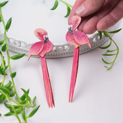 Flamingo Earrings Xl