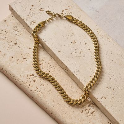 Chunky Curb Chain Necklace 16L
