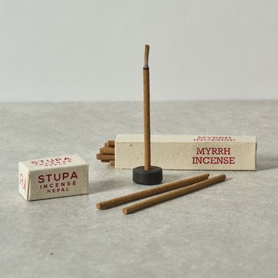 Myrrh Incense Sticks &amp; Holder - Set of 15