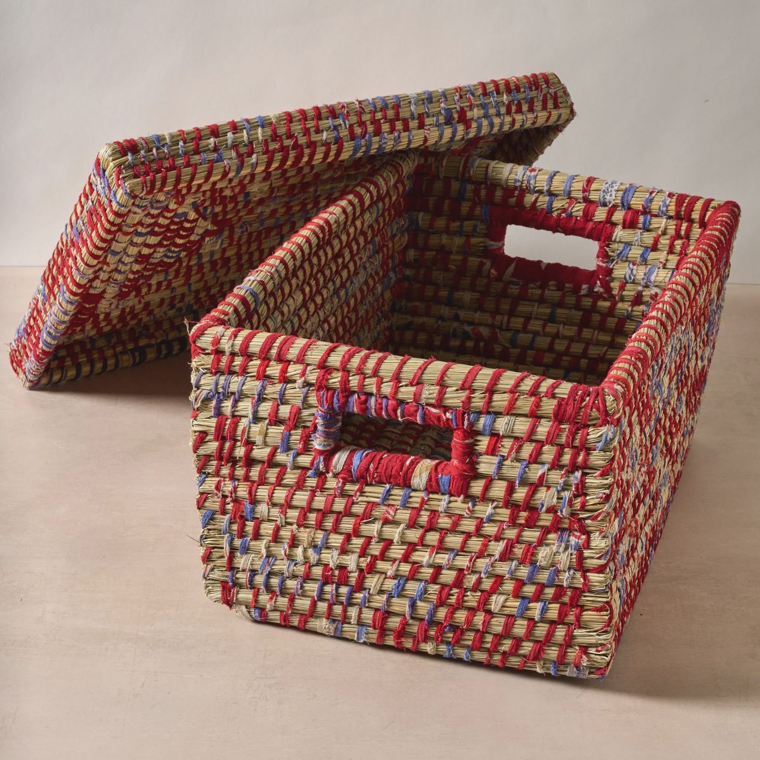 Lidded Sari Storage Basket 10.5H - Pick up Only