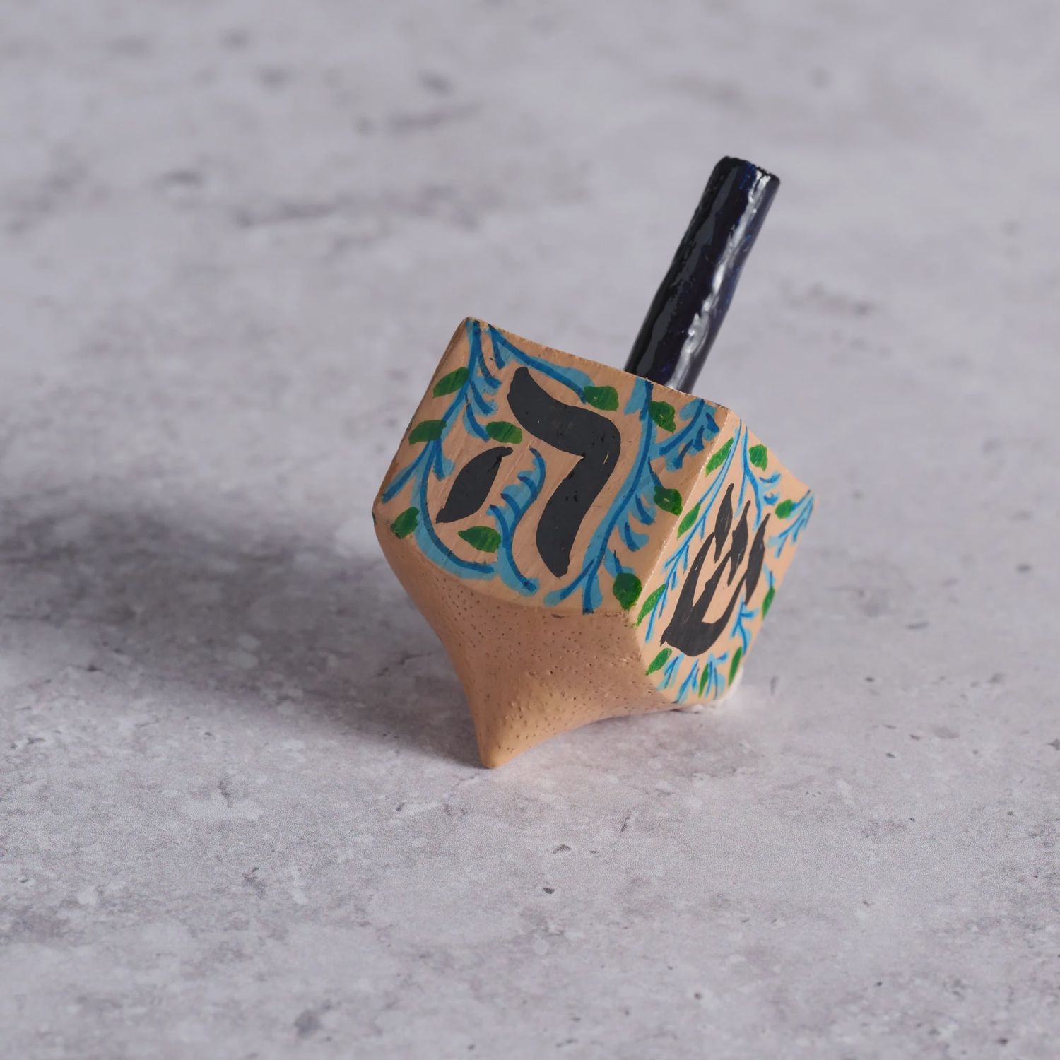 Painted Wood Dreidel