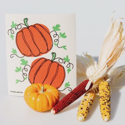 Pumpkins Swedish Dishcloth