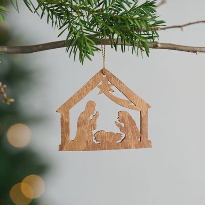 Holy Night Cinnamon Bark Ornament