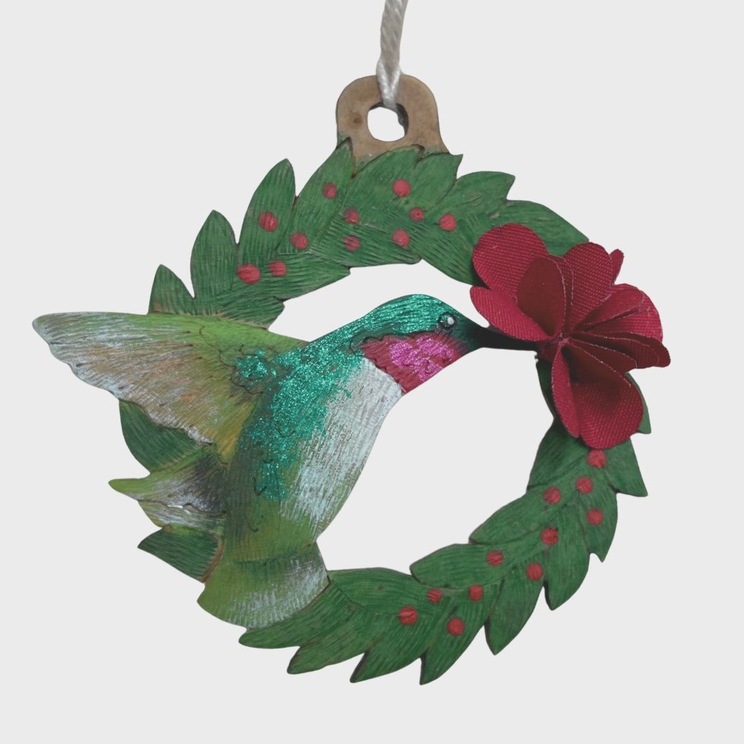 Hummingbird Holiday Ornament