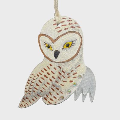Owl Gourd Ornament