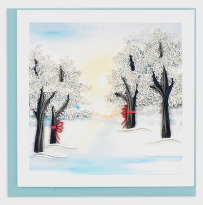 Snow Covered Trees Quilling Card