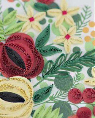 Holiday Bouquet Quilling Card