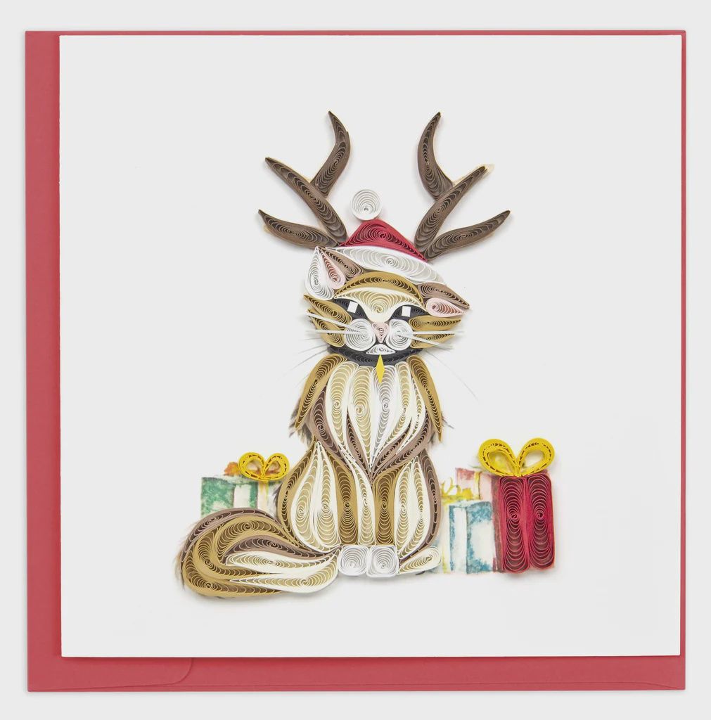 Holiday Cat Quilling Card