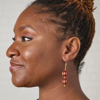 Oris Wrapped Wood Drop Earrings