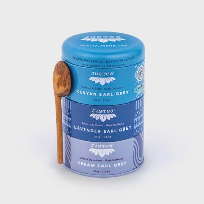 Earl Grey Tea Trio Tin &amp; Spoon -Loose-Leaf