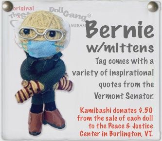 Bernie w/ Mittens String Doll Keychain