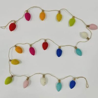 Vintage Christmas Lights Felt Garland
