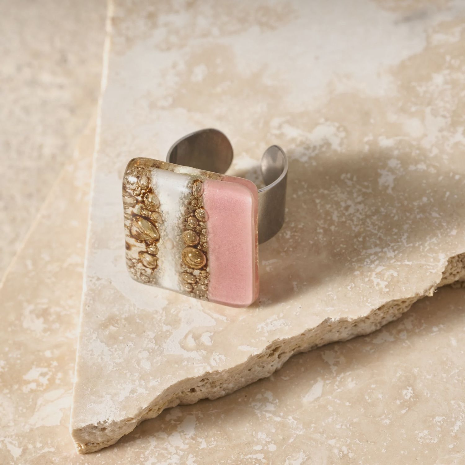 Julieta Glass Statement Ring