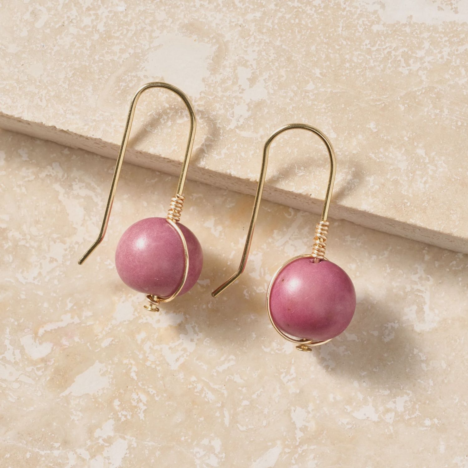 Lavender Seed Earrings