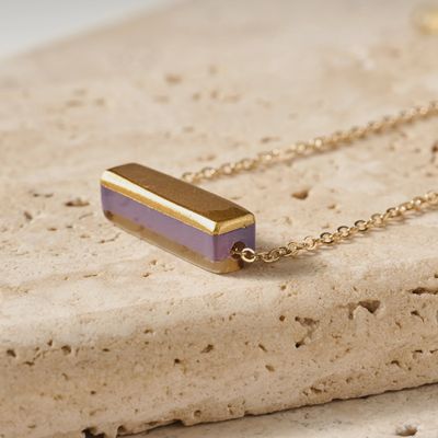 Diep Pendant Necklace - Horn, Stainless Steel