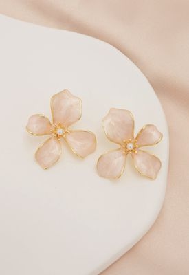 Hope in Bloom Flower Earrings, Color: Misty Rose