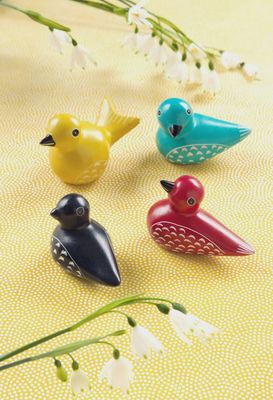 Colorful Kisii Soapstone Birds