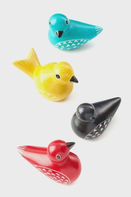 Colorful Kisii Soapstone Birds