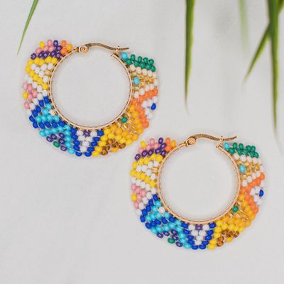 Multi Fiesta Round Earrings