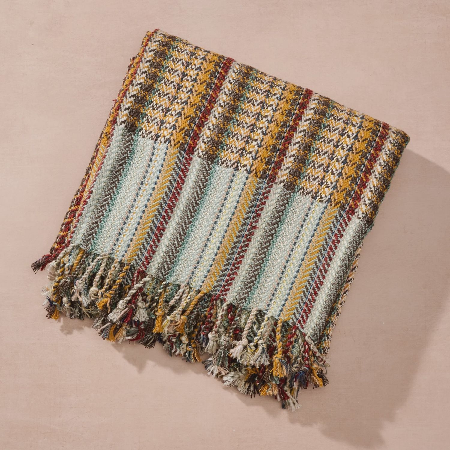 Arama Fringed Silk and Banana Fiber Throw