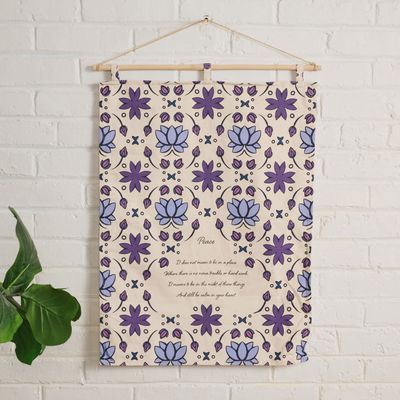 Lotus Peace Poem Wall Hanging