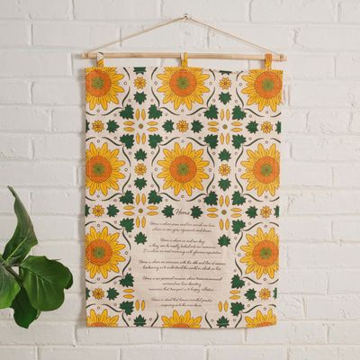 Sunflower Home Poem Wall Hanging