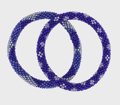 Blue Roll-On Friendship Bracelets - Peace