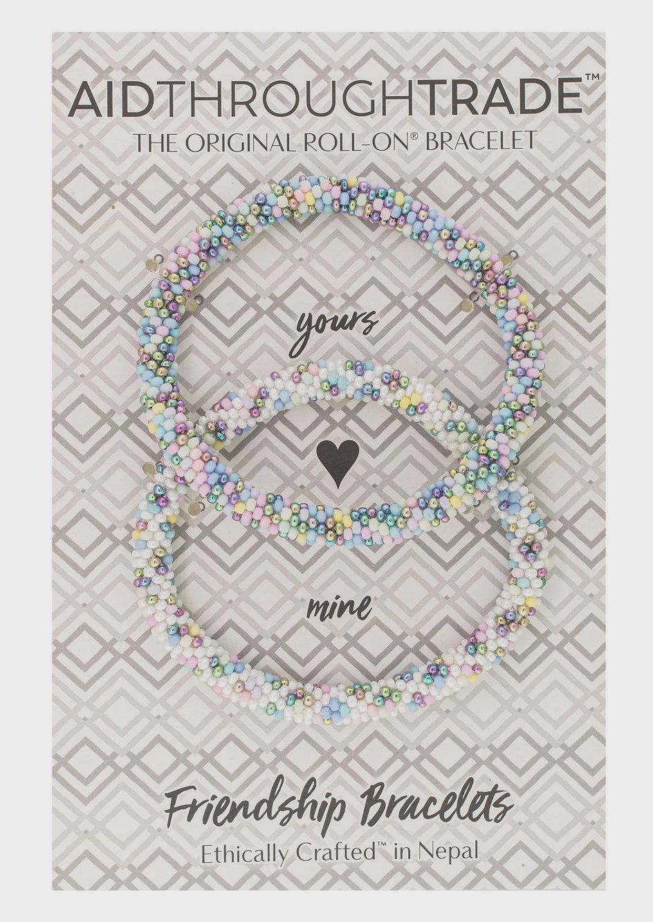 Unicorn Roll-On Friendship Bracelets - Pastel Rainbow