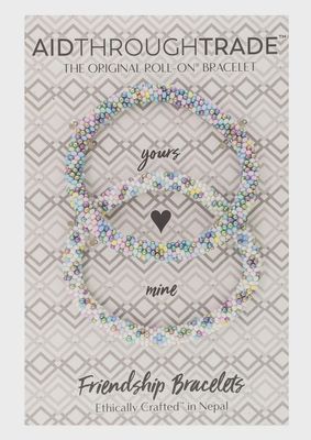 Unicorn Roll-On Friendship Bracelets - Pastel Rainbow