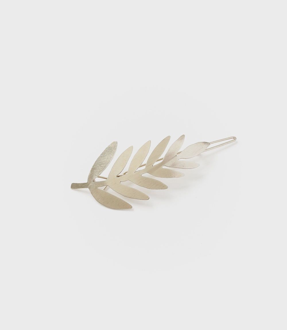 Kavya Barrette Hair Clip - Silver Fern