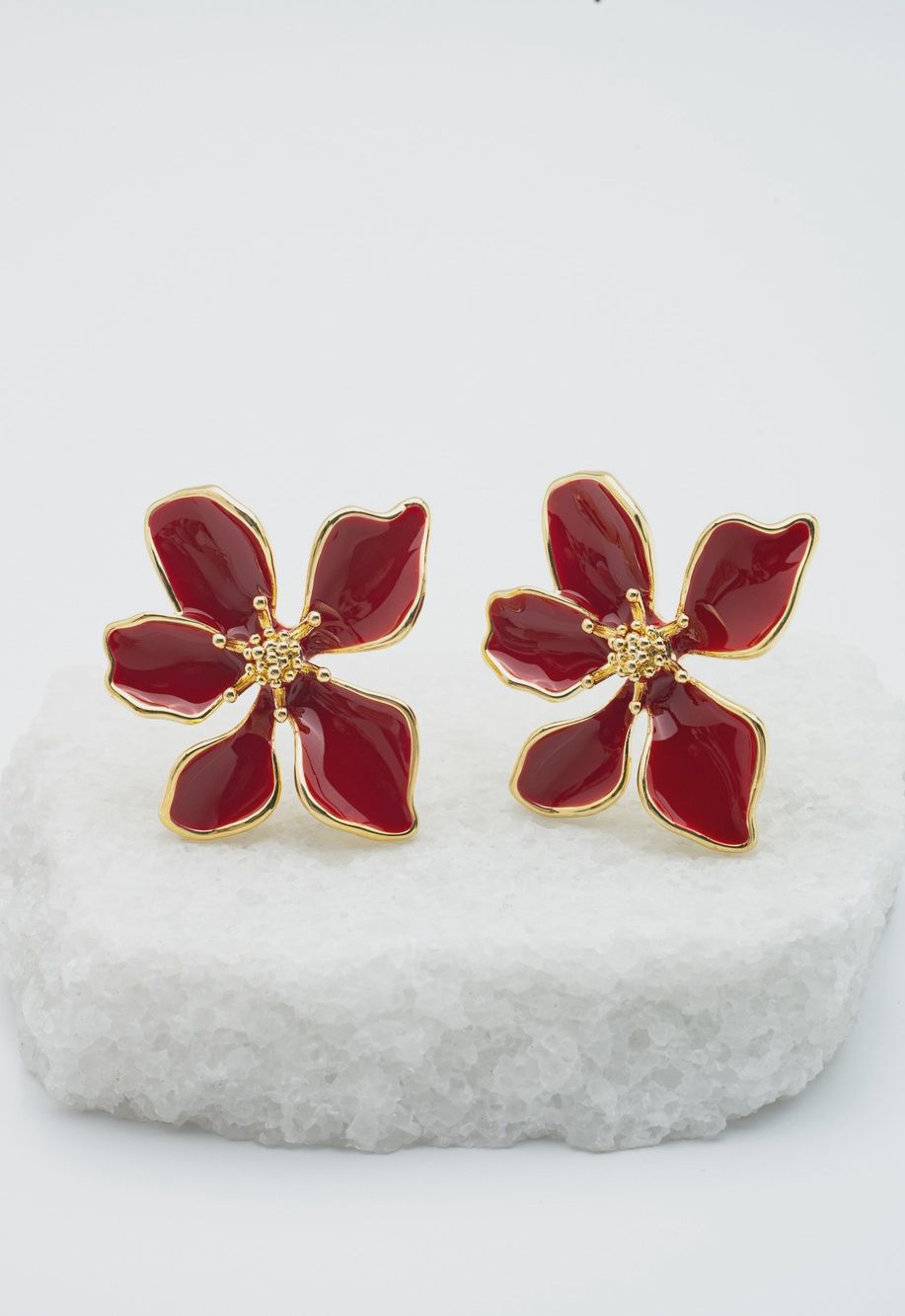 Bloom Earrings in Red